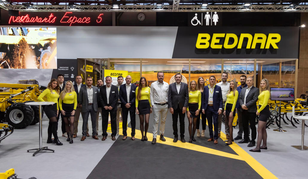 The BEDNAR FMT team on the first day of the exhibition led by Ladislav Bednář, the Owner, and Jan Bednář, the Sales Director