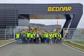french group at BEDNAR factory tour
