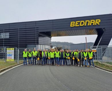 French group in front of mai production plant BENDAR