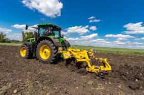 terraland tn chisel plough in work on the field in france