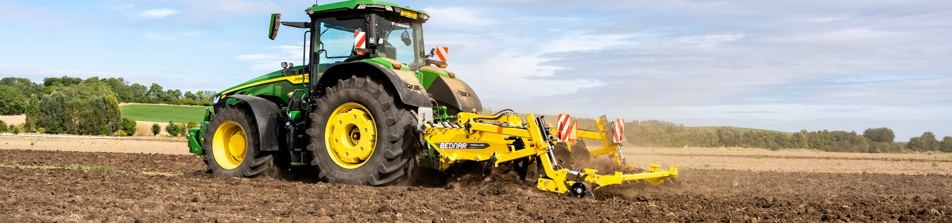 chisel plough bednar, working ib the field